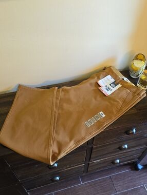 Men's Tan Big and Tall Dockers Canvas Work Pants